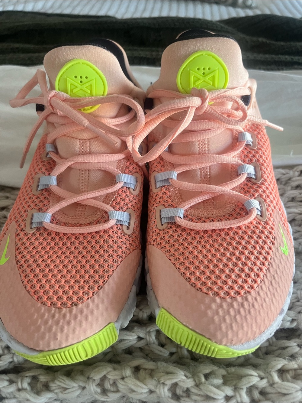 Nike Free Metcon Women's 7.5 Arctic Pink Peach Neon Yellow - Picture 12 of 12